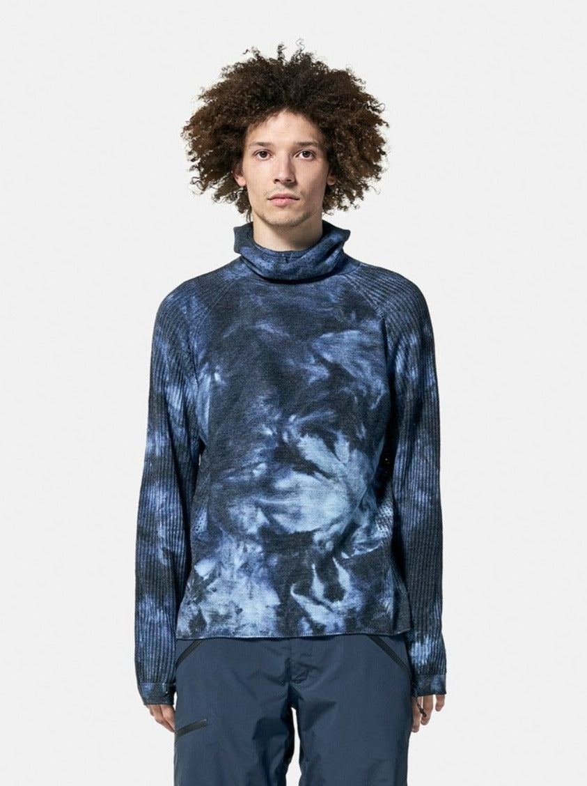 Balaclava Sweater - Navy Wave Dye