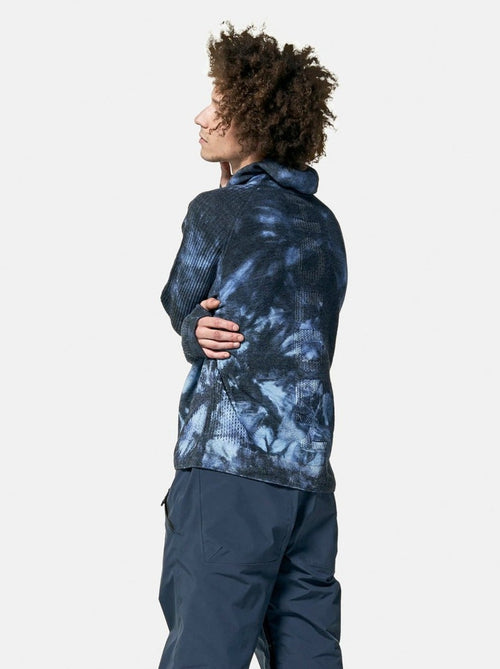 Balaclava Sweater - Navy Wave Dye