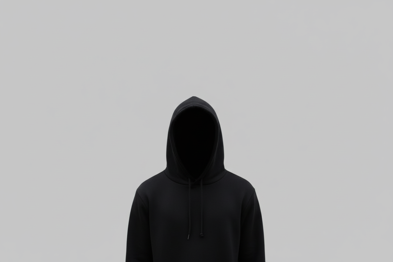 a black dude in hoodie with Simply blank behind him